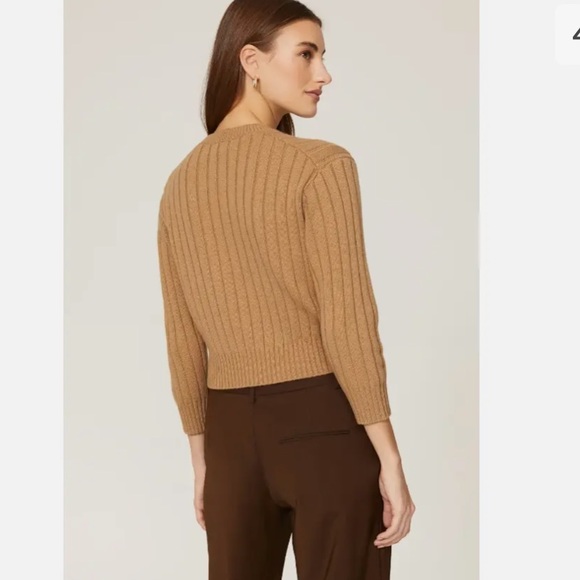 Tome ribbed cropped neautral Crewneck sweater size XS - Picture 4 of 11